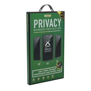 Folija za zastitu ekrana GLASS X mart 9D PRIVACY za iPhone 13/13 Pro/14/16e/17e (6.1)
