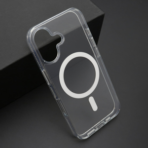 Futrola COLOR FRAME MagSafe za iphone 16 (6.1) srebrna (providna)