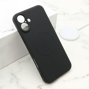 Futrola VELVET TOUCH MagSafe za iPhone 16 Plus (6.7) crna