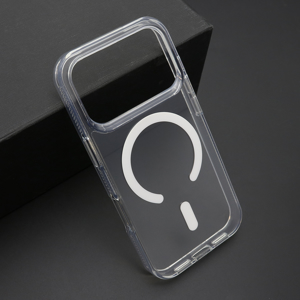 Futrola COLOR FRAME MagSafe za iPhone 17 Pro (6.3) srebrna (providna)