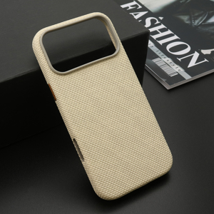 Futrola WOVEN TOUCH MagSafe za iPhone 17 Pro Max (6.9)/iPhone 18 Pro Max (6.9) krem