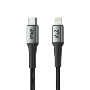 USB data kabal Superior SU-K109 pleteni 27W 3A Type-C na Lightning 2m crni