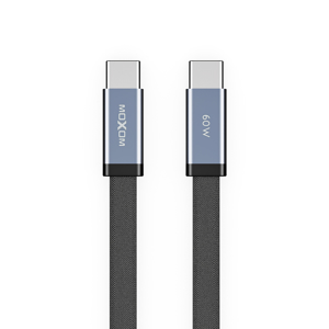 USB data kabal MOXOM MX-CB372 pleteni Fast 60W 3A Type-C na Type-C 1m crni